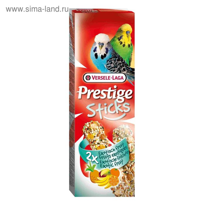 Палочки VERSELE-LAGA Prestige для волнистых попугаев, экзот. фрукты, 2х30 г.