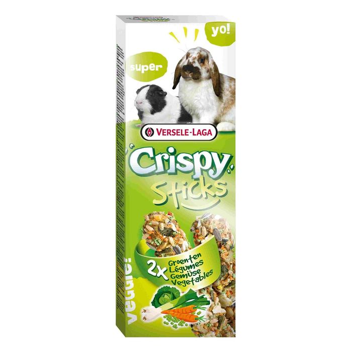 Палочки VERSELE-LAGA Crispy для кроликов и морских свинок, с овощами, 2х55 г