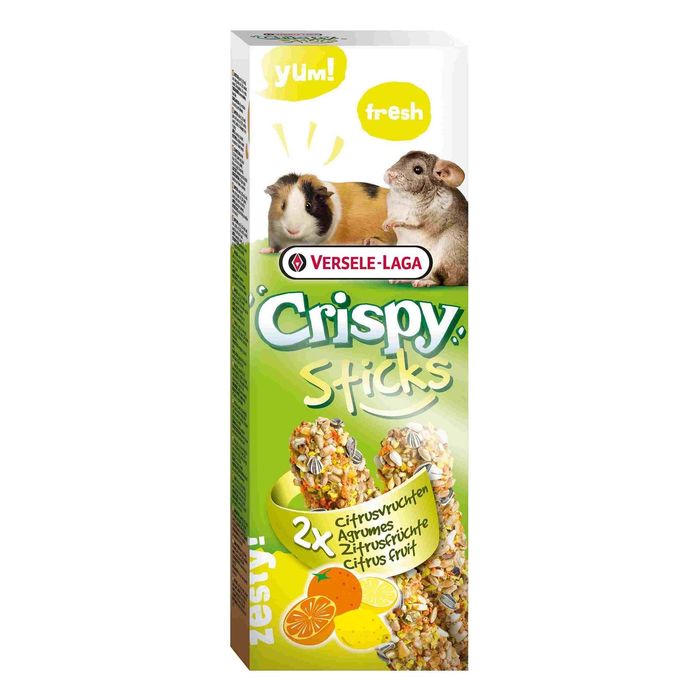 Палочки VERSELE-LAGA Crispy для морских свинок и шиншилл, с цитрусовыми, 2х55 г
