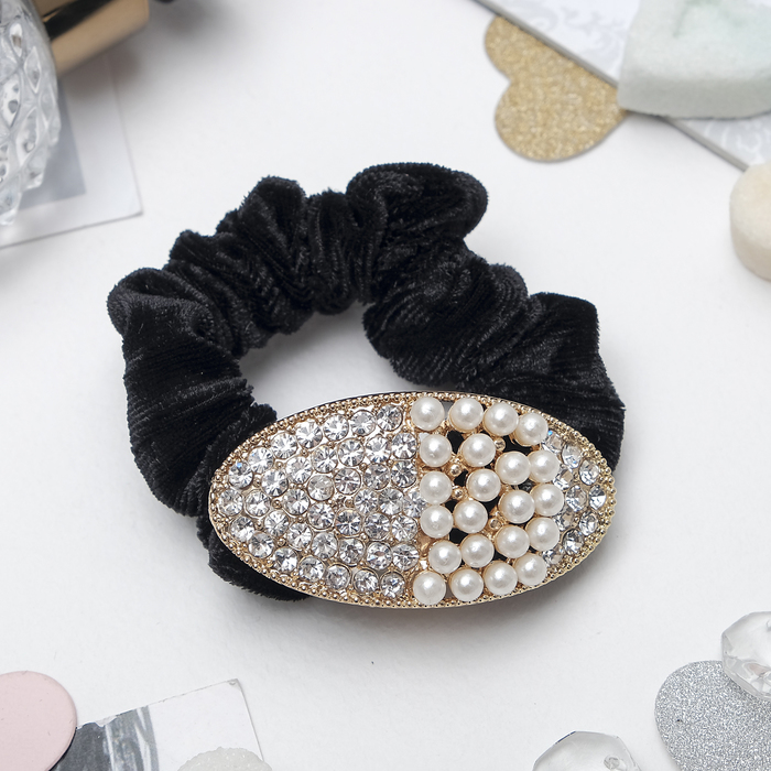 Резинка для волос "Жемчужное великолепие", овал