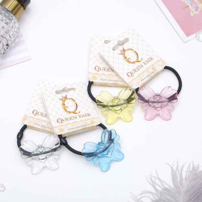 Резинка для волос "Хрустальная", бабочка