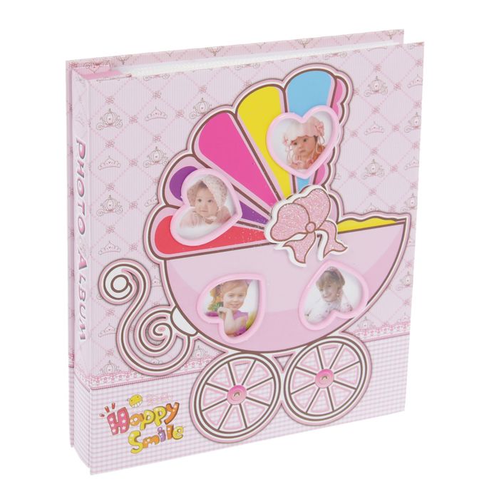 Фотоальбом "Детская коляска" на 80 фото 10х15 см, в коробке, МИКС