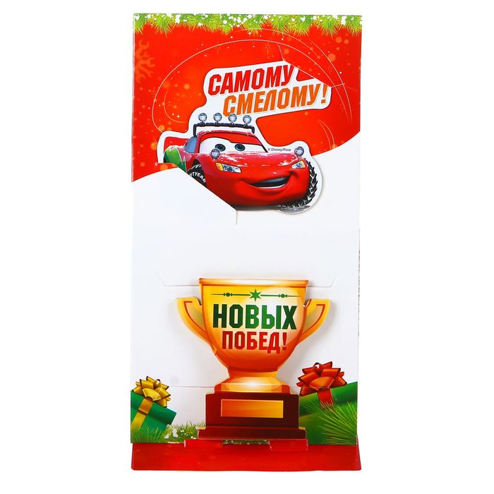 Магнит и блокнот на подставке "Новых побед", Тачки