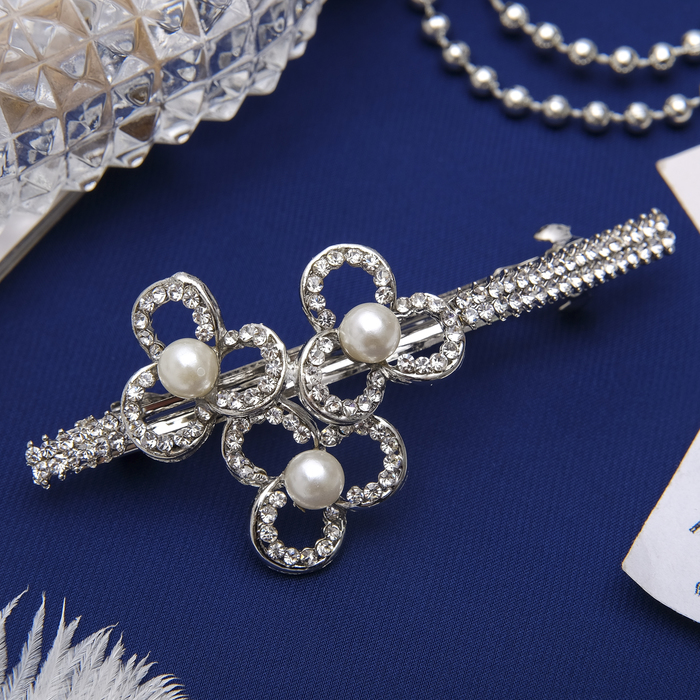 Заколка-автомат "Цветочная"