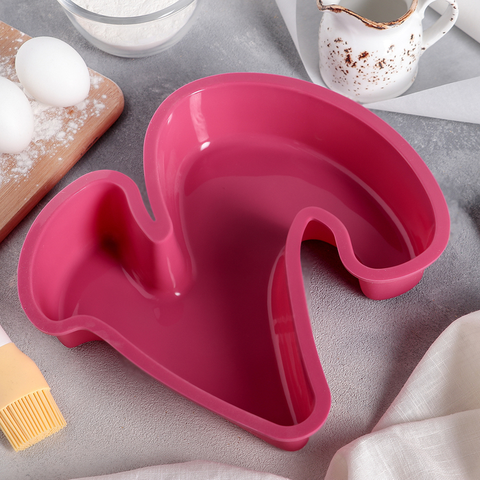 Форма для выпечки "Большая цифра два" 25х22х5 см, цвета МИКС