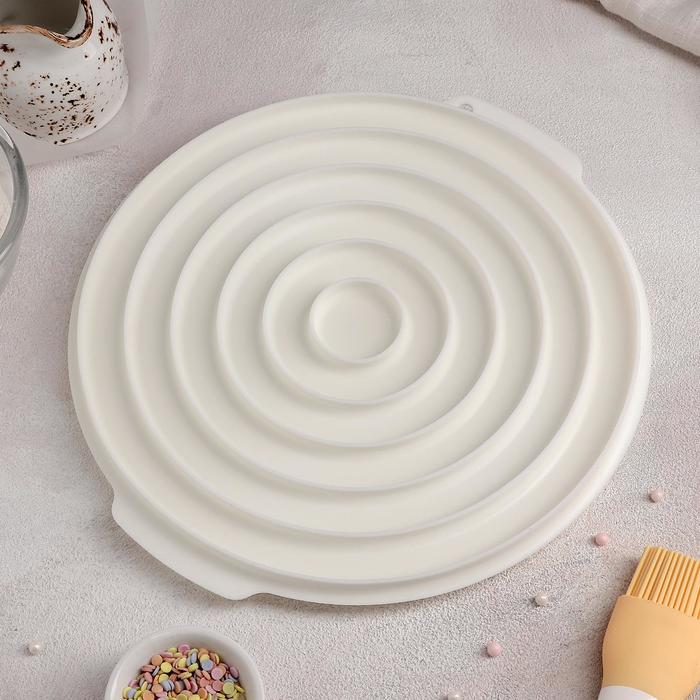 Форма для выпечки и муссовых десертов "Слои", цвет белый