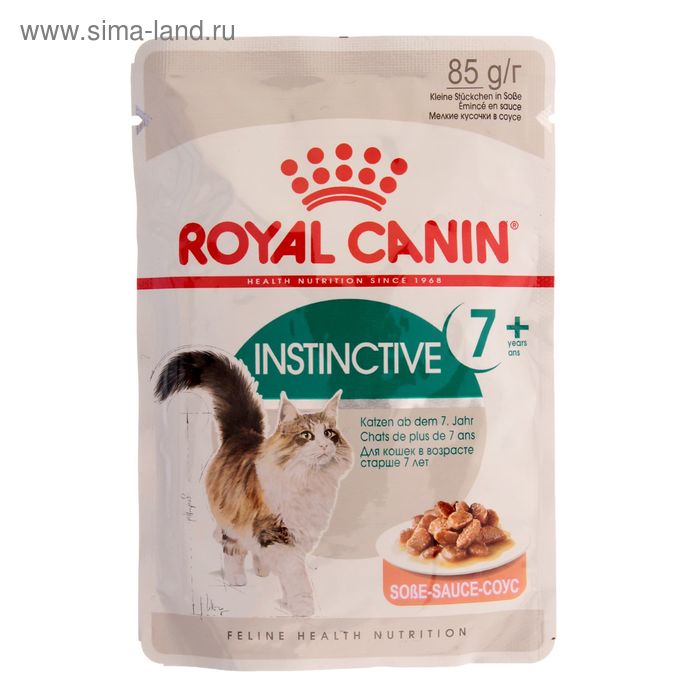 

Влажный корм RC Instinctive + 7 для кошек, в соусе, пауч, 85 г