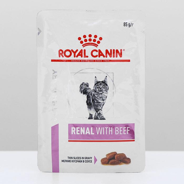 Влажный корм RC Renal Feline для кошек с почечной недостаточностью, говядина, пауч, 85 г
