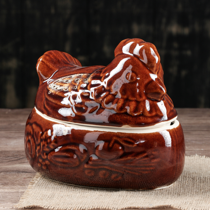 Горшочек для запекания "Курица" малая, 0,8 л