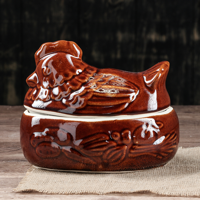 Горшочек для запекания "Курица" малая, 0,8 л