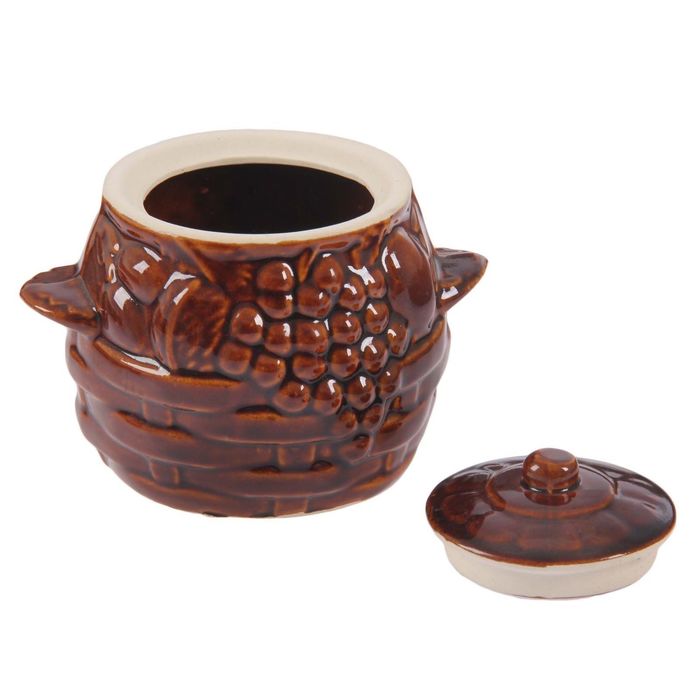 Горшок для запекания "Виноград" 0,5 л, микс