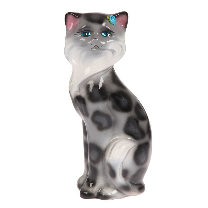 Копилка "Матильда" глянец, серо-леопардовая