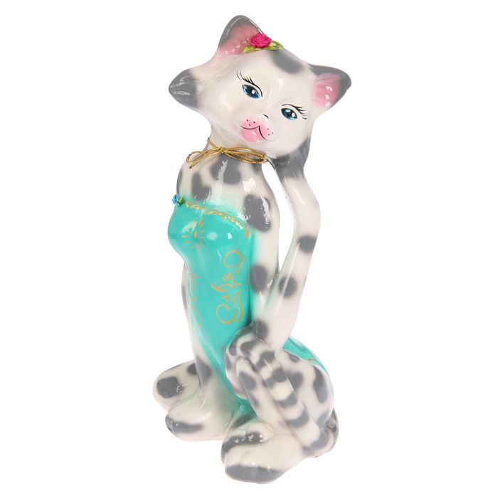 Копилка "Марго" глянец, бело-леопардовая