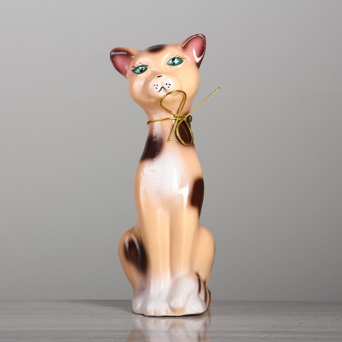 Копилка "Алиса" малая, глянец, бежево-леопардовая