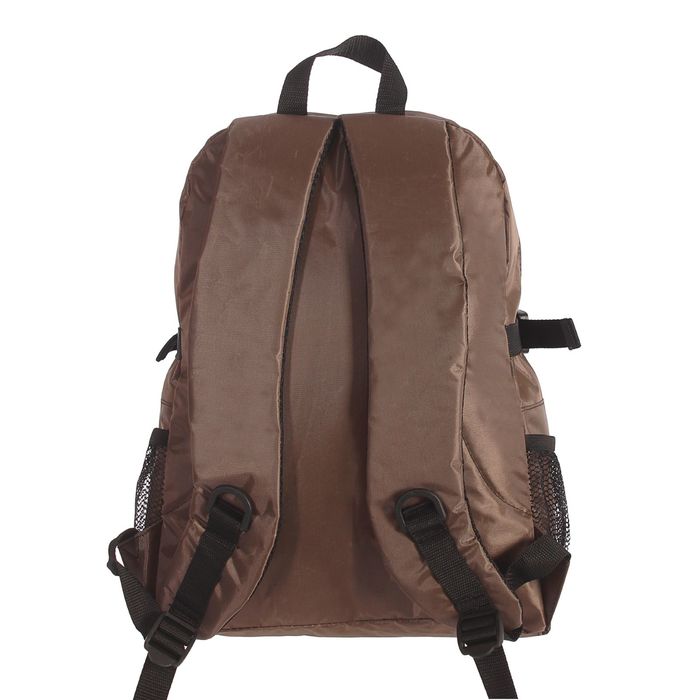 Рюкзак молодёжный на молнии, 1 отдел, 4 наружных кармана, цвет коричневый