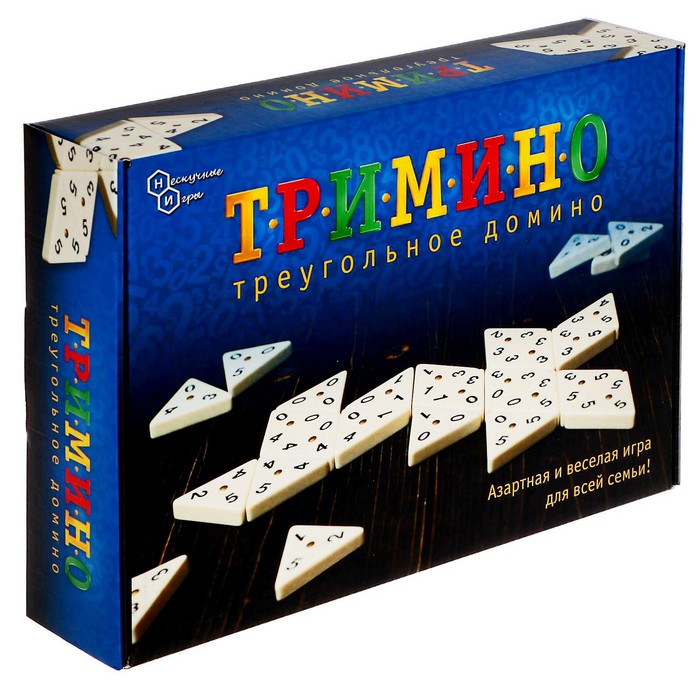 настольная игра тримино животные 7871434 Настольная игра «Тримино», треугольное домино