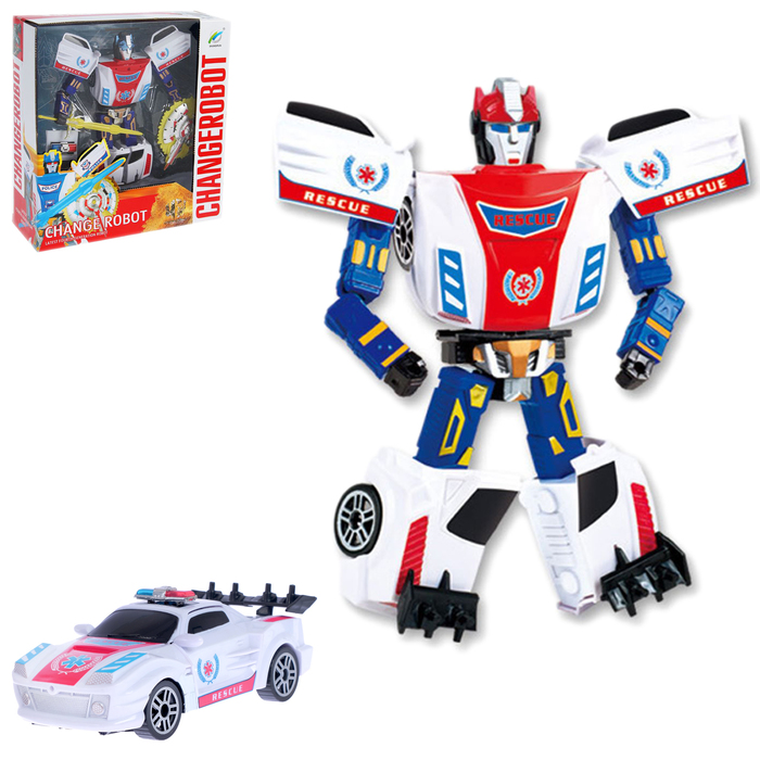 Робот-трансформер «Машина спецслужбы» с оружием, цвета МИКС