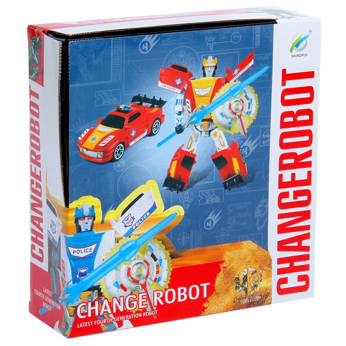 Робот-трансформер «Машина спецслужбы» с оружием, цвета МИКС