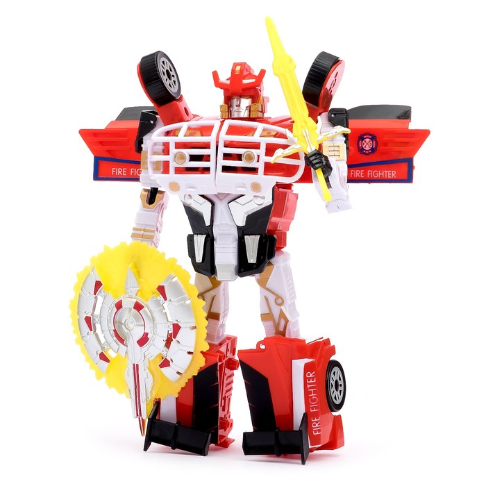 Робот-трансформер «Машина спецслужбы» с оружием, цвета МИКС