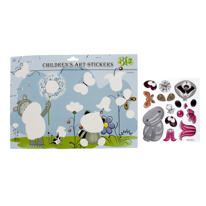 Наклейка-пазл "Вклей недостающий фрагмент", МИКС