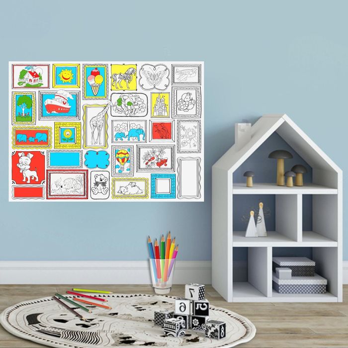 Наклейка-раскраска интерьерная "Картины", 50 х 70 см