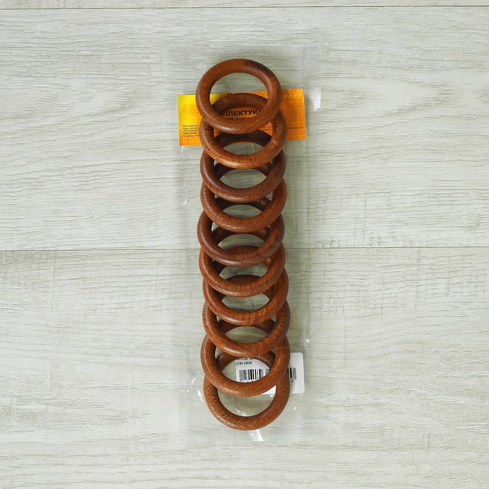 Кольцо для крепления штор, d=28мм, цвет орех