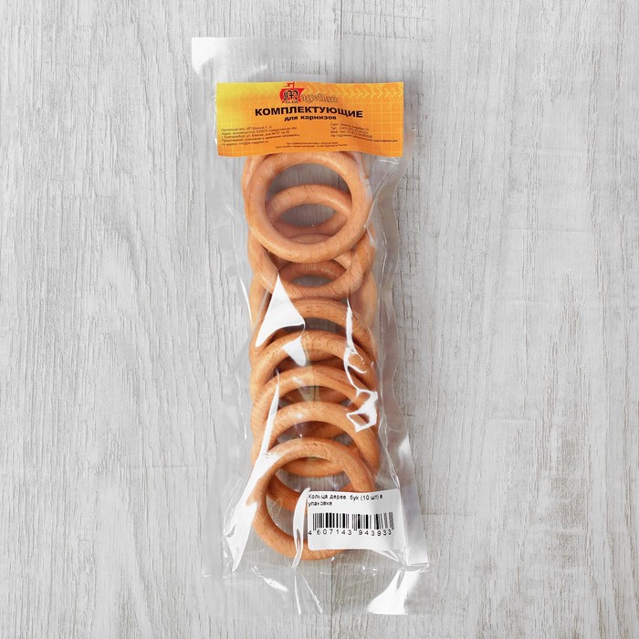 Кольцо для крепления штор, d=28мм, цвет бук