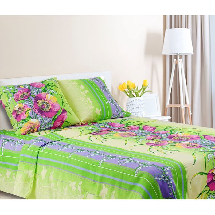 Постельное бельё 1,5сп ФЕЯ Полевой роман 3791-2 148х210см, 150х210см, 70х70см 2шт, бязь 105 гр/м