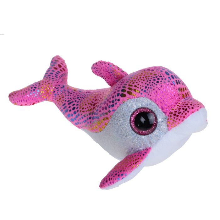 Мягкая игрушка «Дельфин Sparkles», цвет розовый, 15 см
