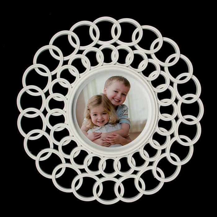 Фоторамка "Кольца" под фото 15х15 см, белая