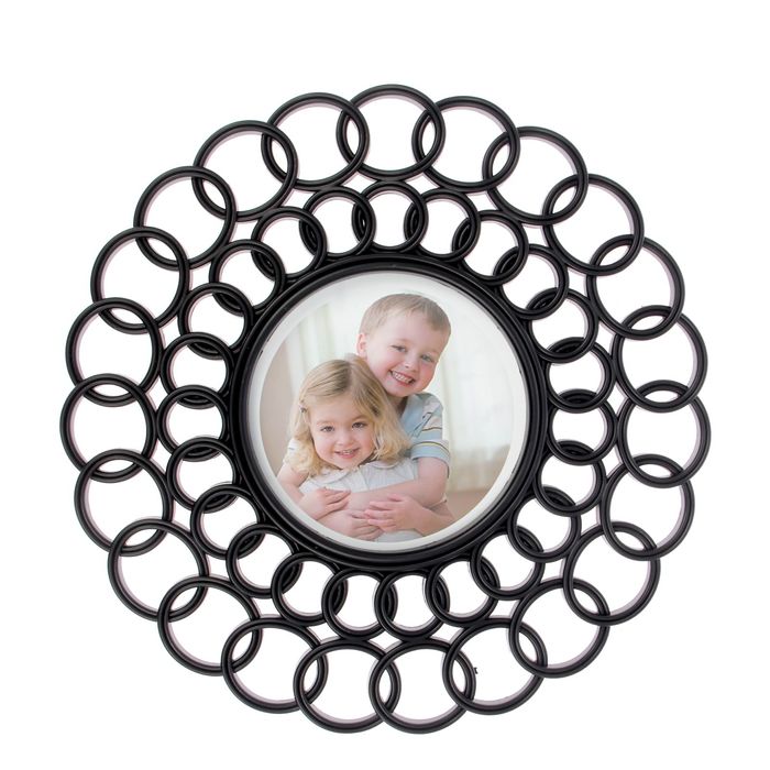 Фоторамка "Кольца" под фото 15х15 см, чёрная