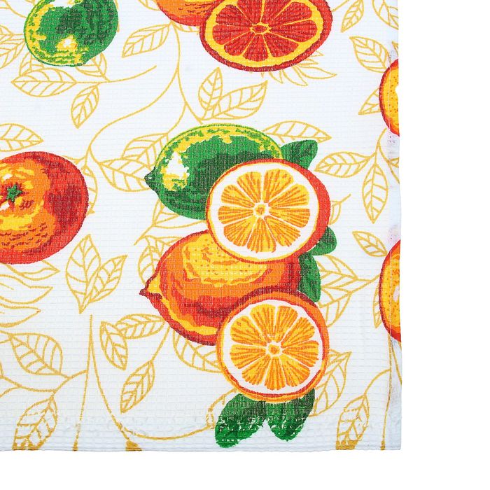 Полотенце вафельное набивное "Апельсины" 40х70 см 160 гр/м хлопок