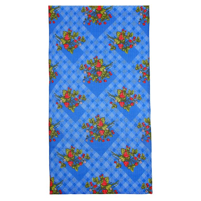 Полотенце вафельное набивное "Клубника" 3 40х70 см 160 гр/м хлопок