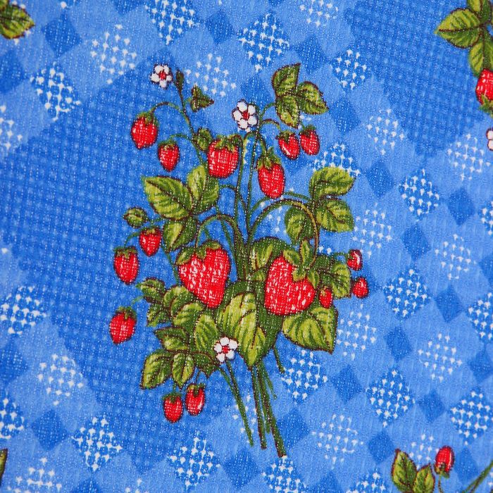 Полотенце вафельное набивное "Клубника" 3 40х70 см 160 гр/м хлопок