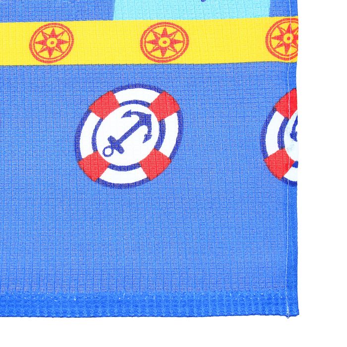 Полотенце вафельное набивное Морской 1 40х70 см 160 гр/м хлопок