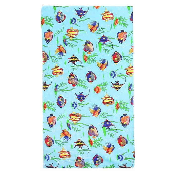 Полотенце вафельное набивное "Рыбки 1" 80х150 см