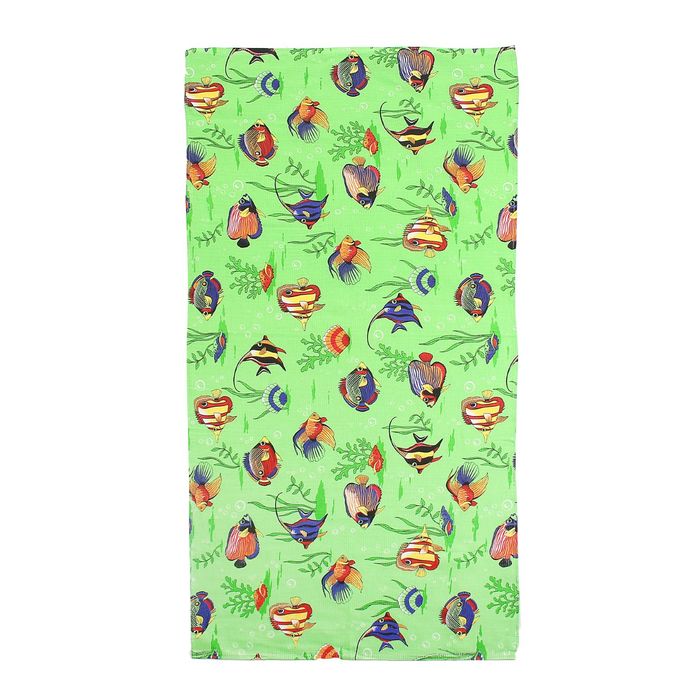 Полотенце вафельное набивное "Рыбки 3" 80х150 см