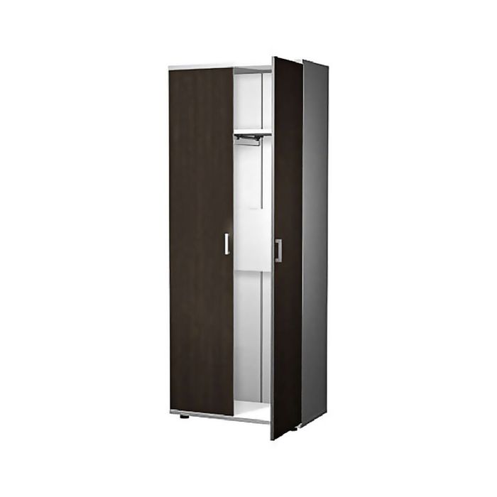 Шкаф-гардероб с выдвижной штангой, венге/серый ПШО1.08