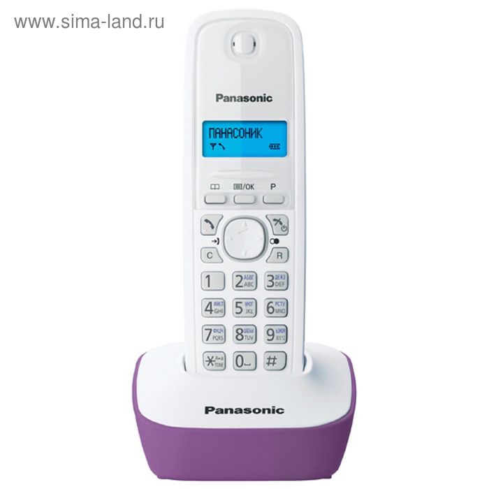 Радиотелефон DECT Panasonic KX-TG1611 RUF радиотелефон panasonic kx tg1611 ruf purple