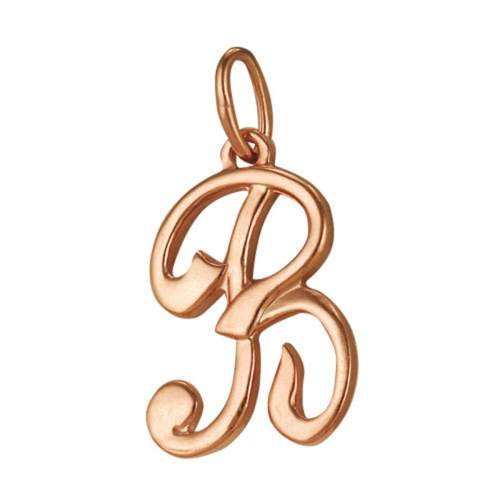 Подвеска "Буква В", позолота