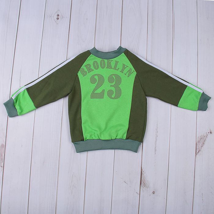 Джемпер для мальчика, рост 86-92 см (52), цвет хаки/зелёное яблоко (арт. Д 08317-П_М)