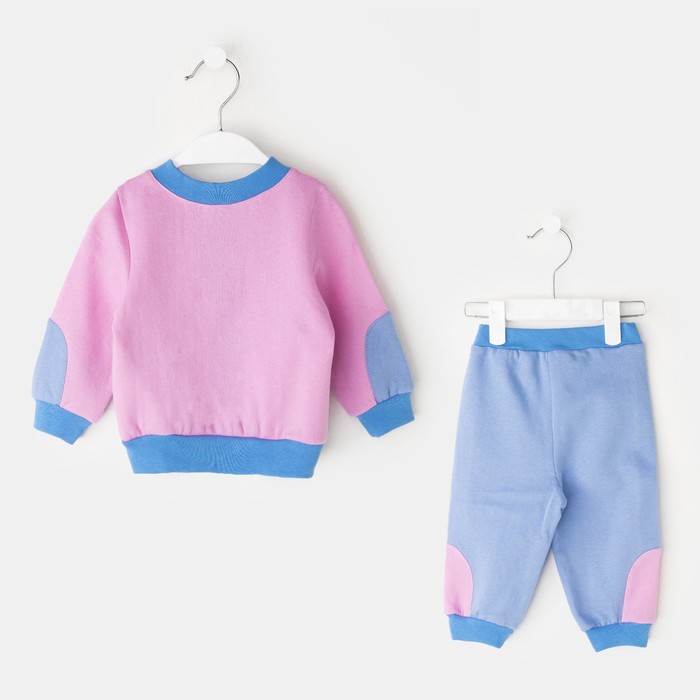 Комплект для девочки, рост 74-80 см (48), цвет розовый/голубой (арт. Д 15226-В_М)