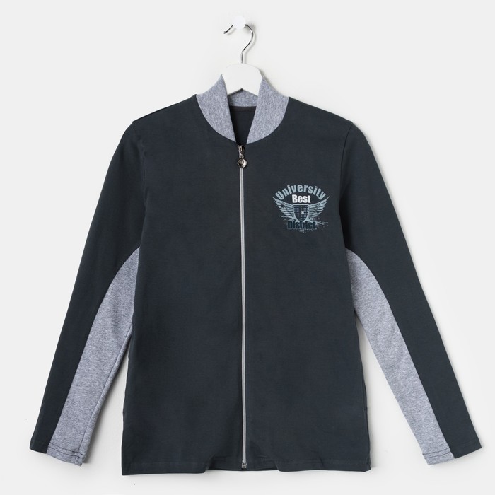 Джемпер для девочки, рост 152 см (80), цвет тёмно-серый/серый меланж (арт. Д 1944-П_П)