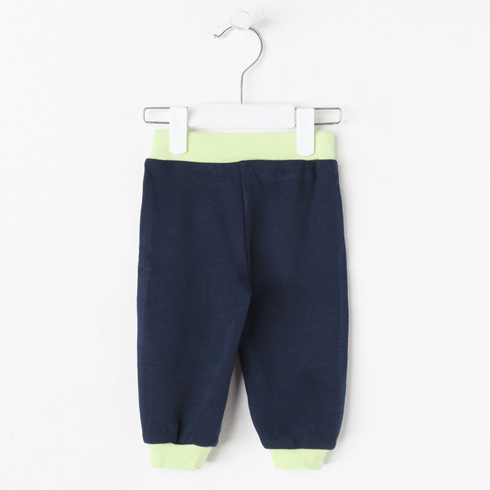 Брюки для девочки, рост 74-80 см (48), цвет тёмно-синий/салатовый (арт. Д 07188/8_М)