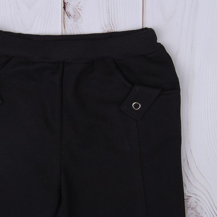 Брюки для мальчика, рост 80 см (52), цвет чёрный (арт. Д 07214_М)