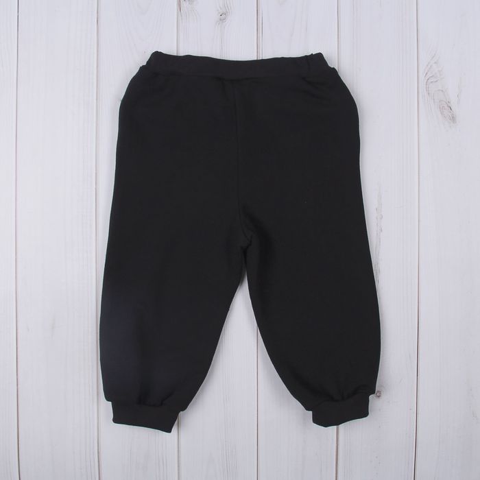 Брюки для мальчика, рост 80 см (52), цвет чёрный (арт. Д 07214_М)