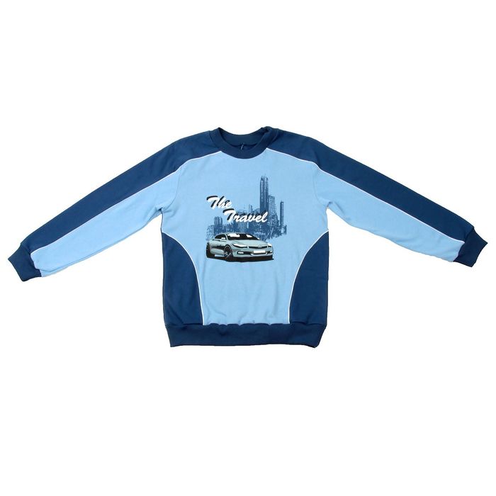 Джемпер для мальчика, рост 140 см (72), цвет синий/голубой (арт. Д 08230-П_Д)