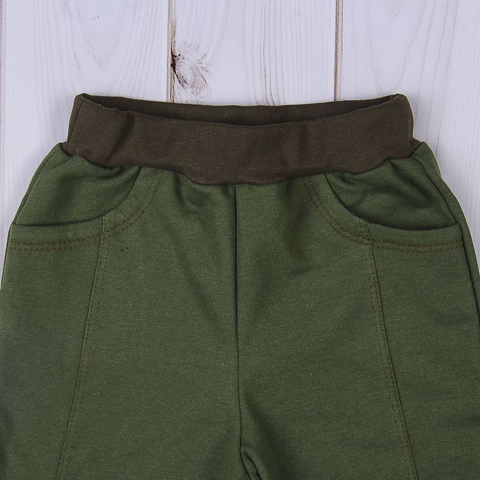 Брюки для мальчика, рост 62-68 см (44), цвет хаки (арт. Д 07199/9_М)