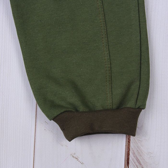 Брюки для мальчика, рост 74-80 см (48), цвет хаки (арт. Д 07199/9_М)