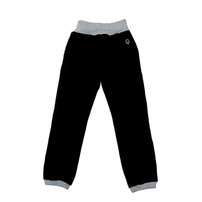 Брюки для девочки, рост 164 см (88), цвет чёрный/серый меланж (арт. Д 07210-В_П)